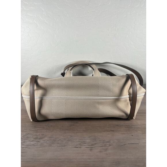 New Season Chloé large Carry Canvas Leather tote bag in Neutral Beige ~NWT~ - Picture 8 of 12